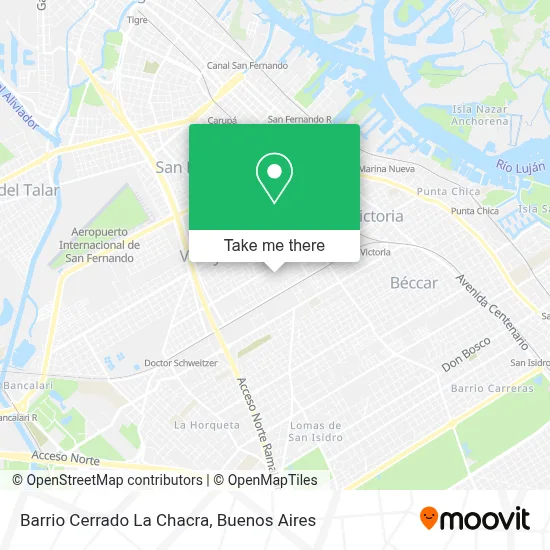 Barrio Cerrado La Chacra map