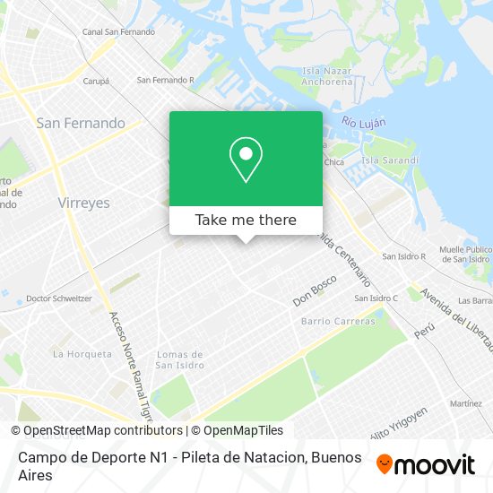 Campo de Deporte N1 - Pileta de Natacion map