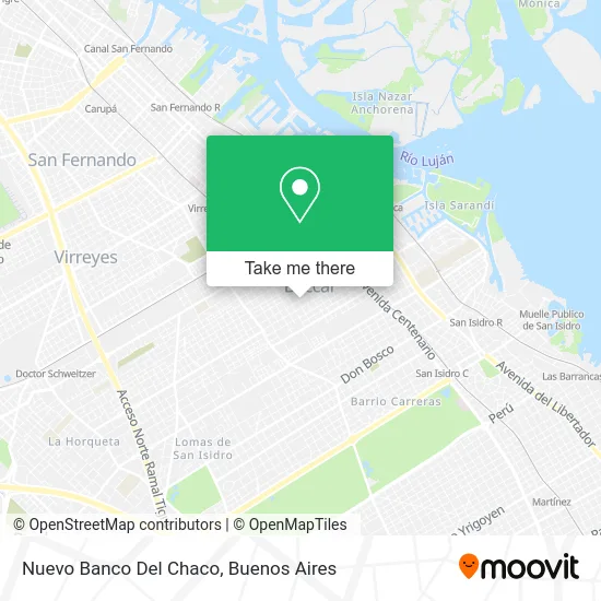 Nuevo Banco Del Chaco map