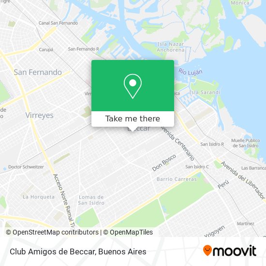 Mapa de Club Amigos de Beccar