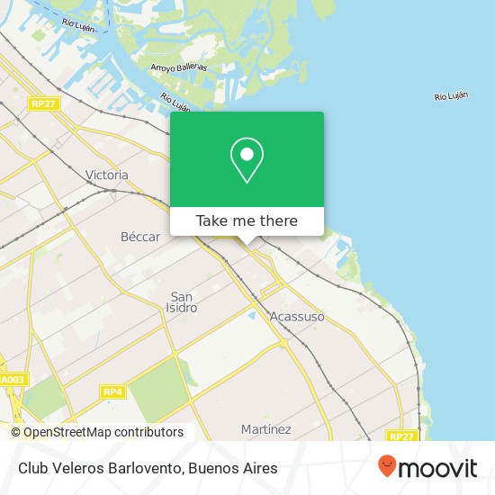 Mapa de Club Veleros Barlovento