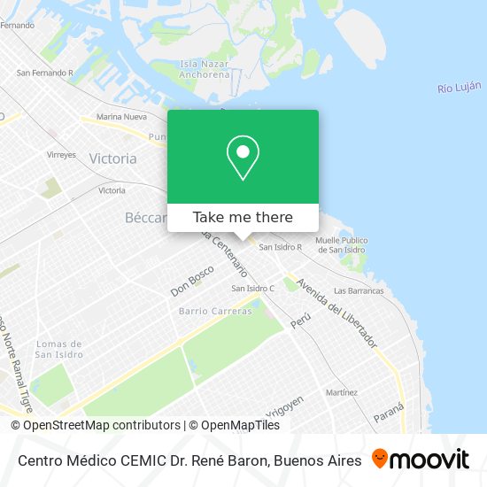 Centro Médico CEMIC Dr. René Baron map