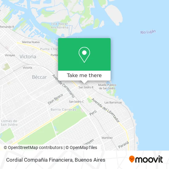 Mapa de Cordial Compañía Financiera