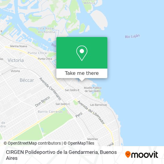 CIRGEN Polideportivo de la Gendarmeria map