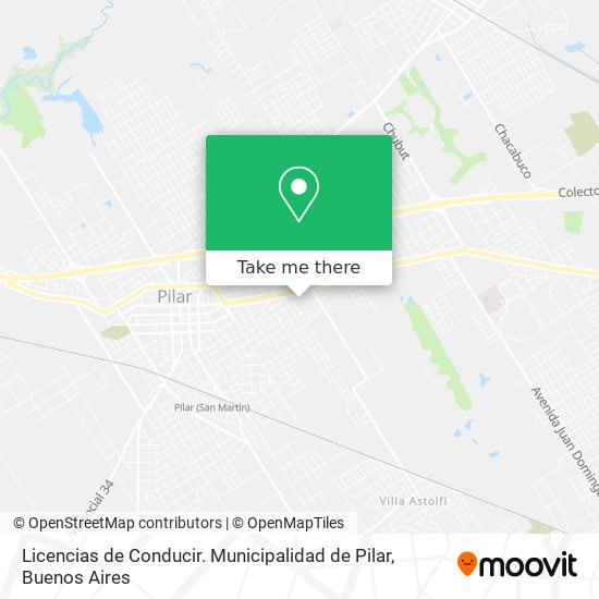 Mapa de Licencias de Conducir. Municipalidad de Pilar