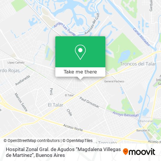 Hospital Zonal Gral. de Agudos “Magdalena Villegas de Martínez” map