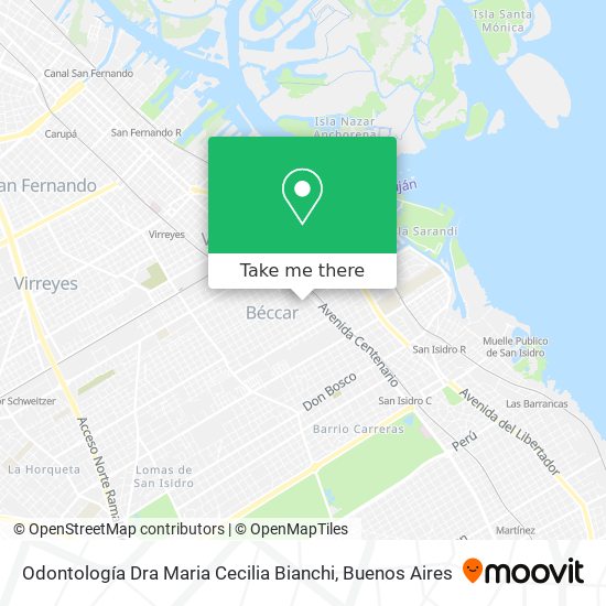 Odontología Dra Maria Cecilia Bianchi map
