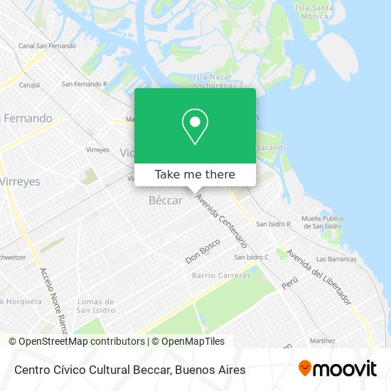 Centro Cívico Cultural Beccar map