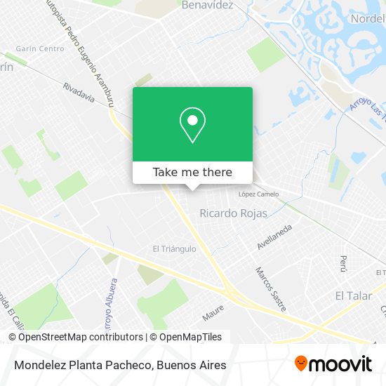 Mondelez Planta Pacheco map