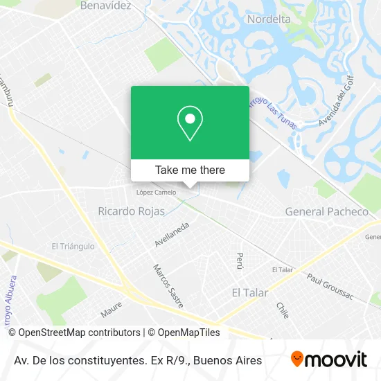 Av. De los constituyentes. Ex R / 9. map