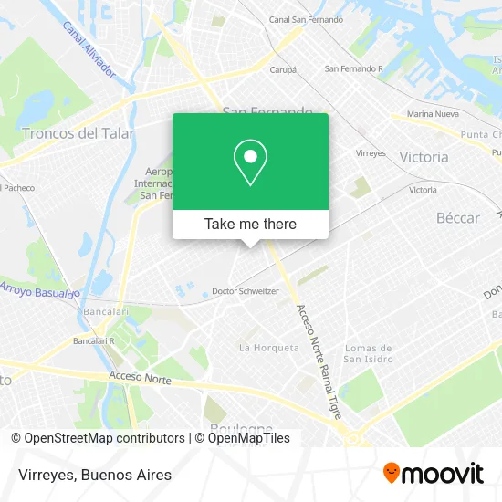 Virreyes map