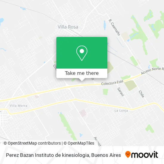 Mapa de Perez Bazan Instituto de kinesiologia