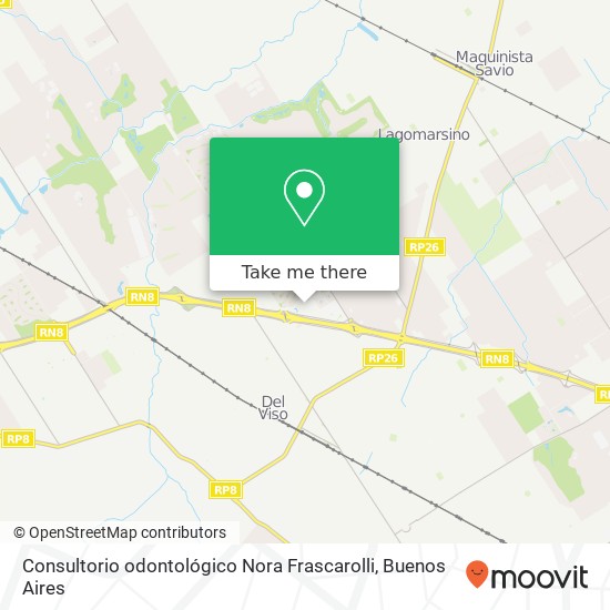 Consultorio odontológico Nora Frascarolli map