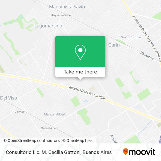 Mapa de Consultorio Lic. M. Cecilia Gattoni
