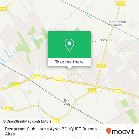 Restaurant Club House Ayres BOUQUET map