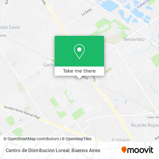 Centro de Distribución Loreal map