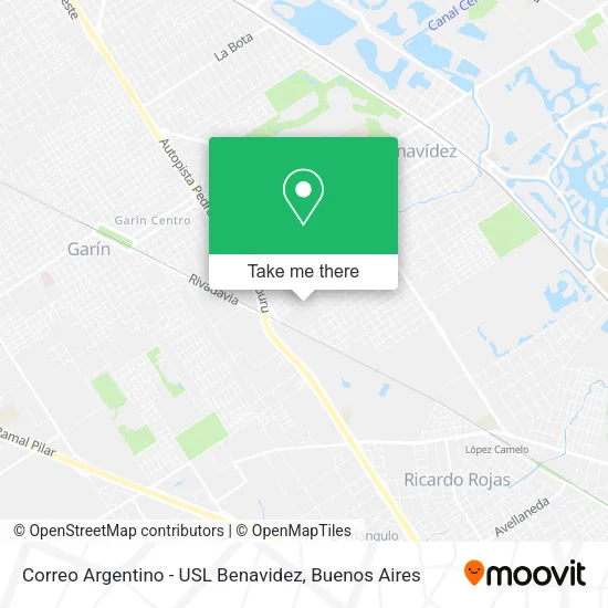 Mapa de Correo Argentino - USL Benavidez