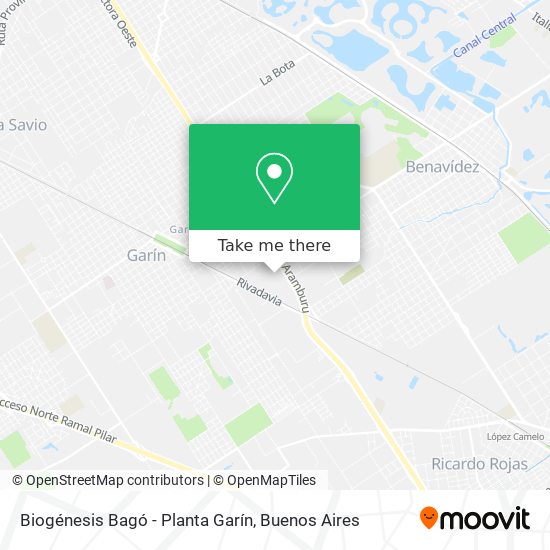 Biogénesis Bagó - Planta Garín map