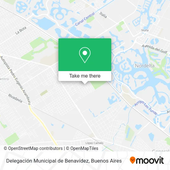 Delegación Municipal de Benavídez map
