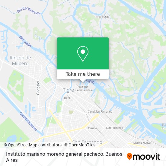 Instituto mariano moreno general pacheco map