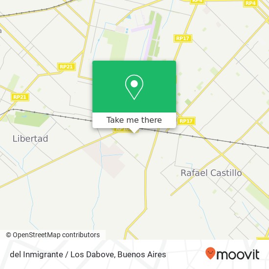 del Inmigrante / Los Dabove map