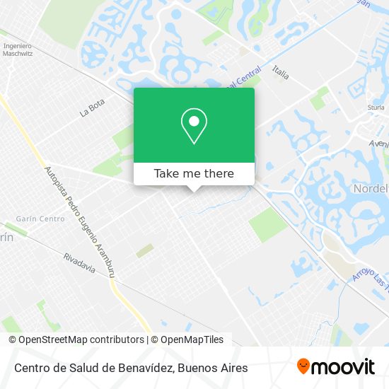 Mapa de Centro de Salud de Benavídez