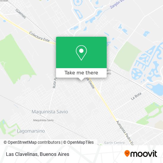 Las Clavelinas map