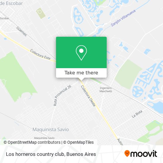 Los horneros country club map