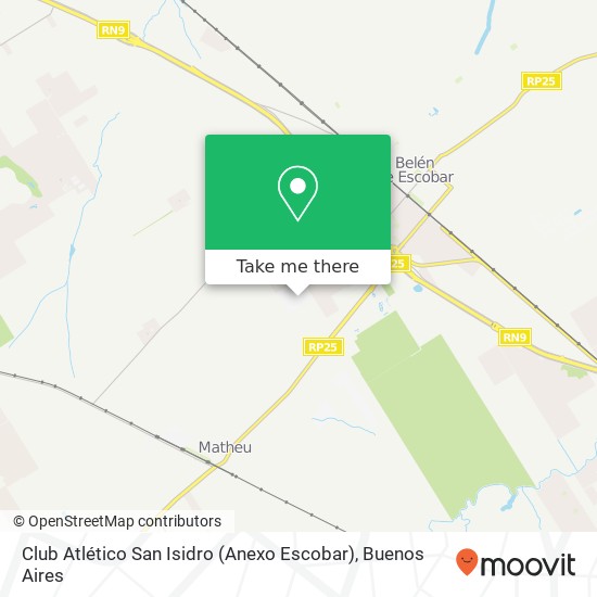 Mapa de Club Atlético San Isidro (Anexo Escobar)