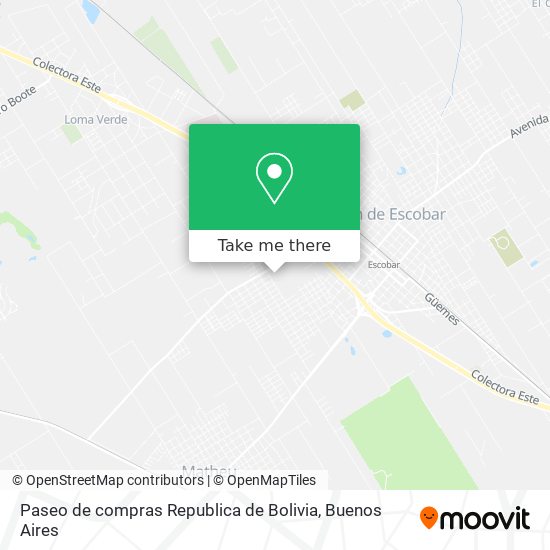 Paseo de compras Republica de Bolivia map