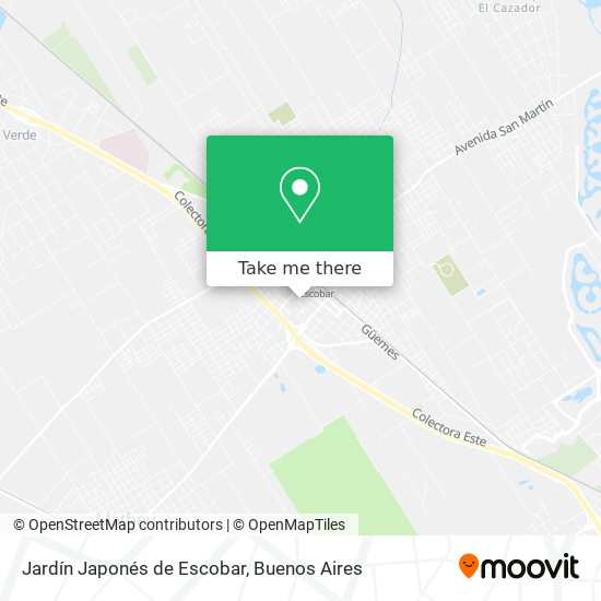 Jardín Japonés de Escobar map