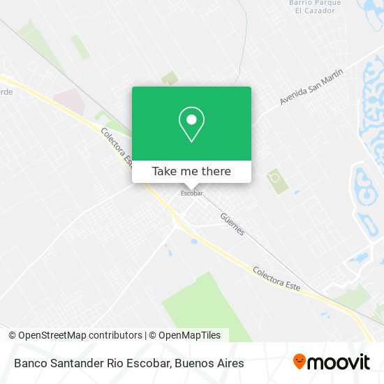 Banco Santander Rio Escobar map