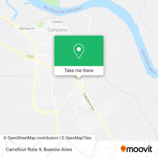 Carrefour Ruta 9 map