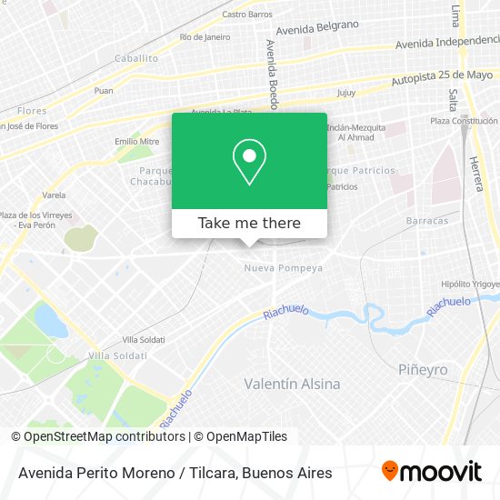 Mapa de Avenida Perito Moreno / Tilcara