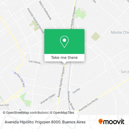 Mapa de Avenida Hipólito Yrigoyen 8000