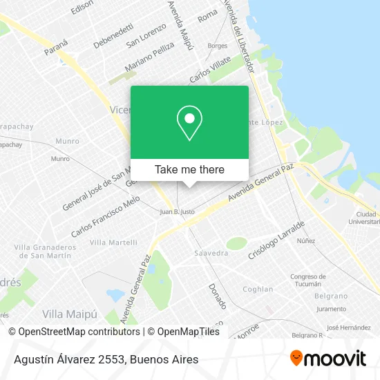 Mapa de Agustín Álvarez 2553