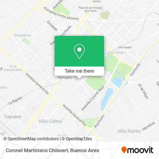 Mapa de Coronel Martiniano Chilavert