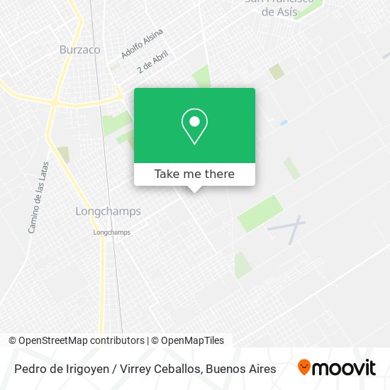 Pedro de Irigoyen / Virrey Ceballos map
