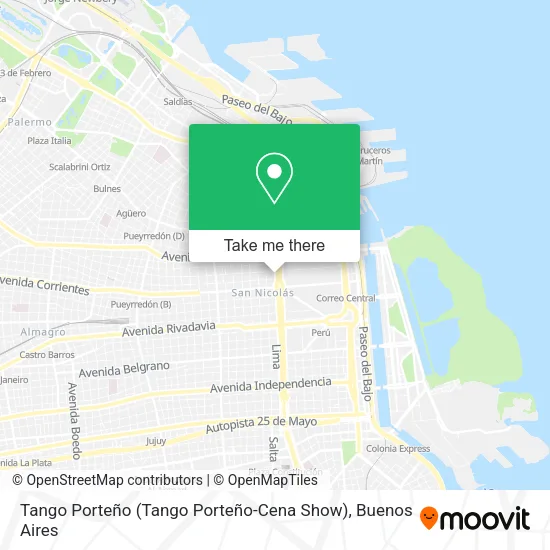 Mapa de Tango Porteño (Tango Porteño-Cena Show)