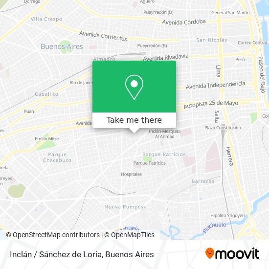 Inclán / Sánchez de Loria map