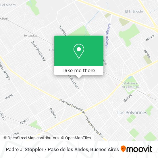 Padre J. Stoppler / Paso de los Andes map