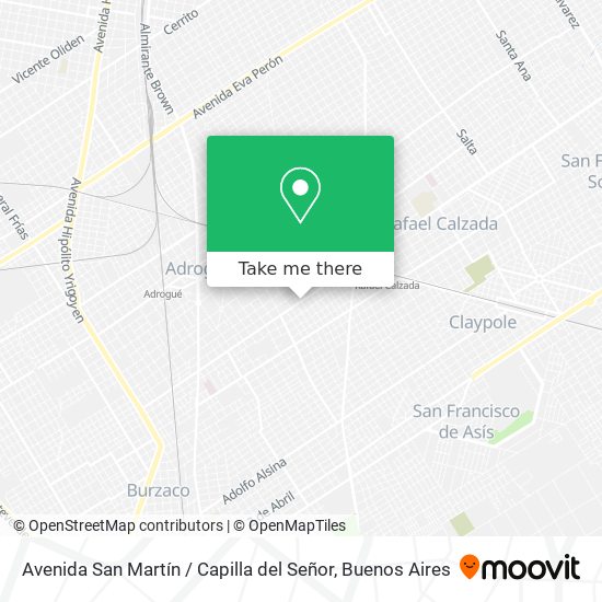 Avenida San Martín / Capilla del Señor map