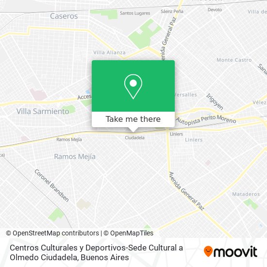 Centros Culturales y Deportivos-Sede Cultural a Olmedo Ciudadela map