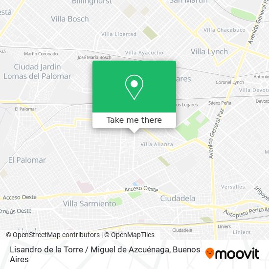 Lisandro de la Torre / Miguel de Azcuénaga map