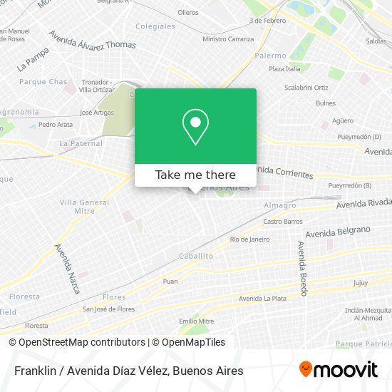 Franklin / Avenida Díaz Vélez map