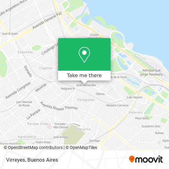 Virreyes map