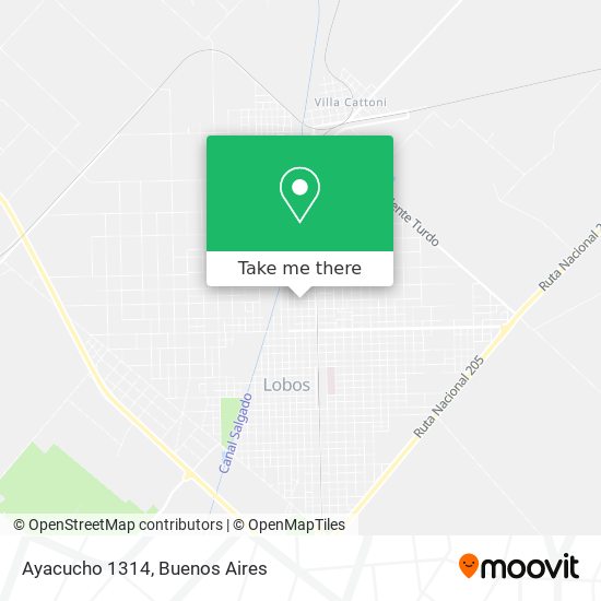 Ayacucho 1314 map