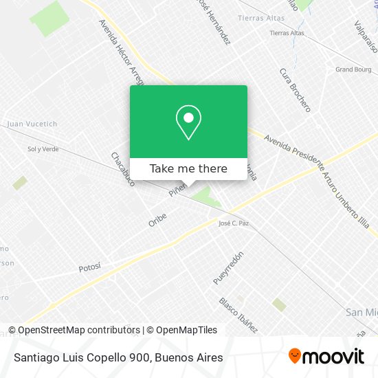 Mapa de Santiago Luis Copello 900