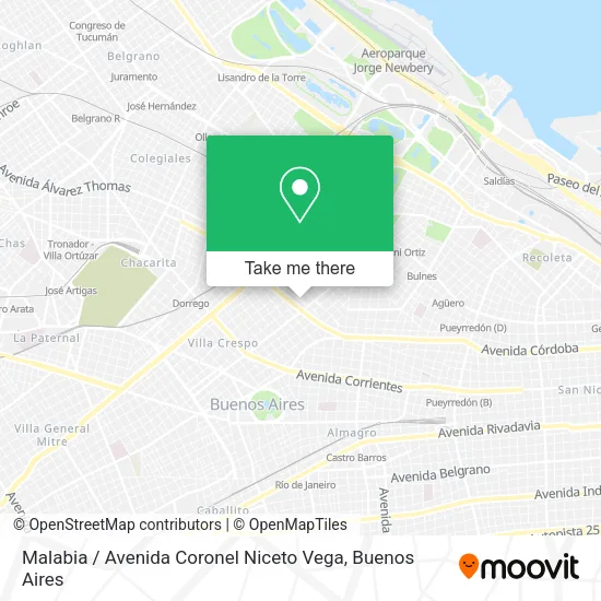 Mapa de Malabia / Avenida Coronel Niceto Vega