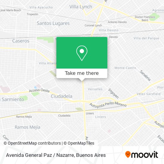 Avenida General Paz / Nazarre map